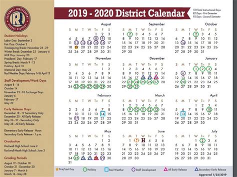 Rockwall Isd Calendar 2019 20